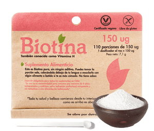 Vitamina B7 Biotina 150 μg – 110 porciones