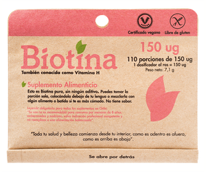 Vitamina B7 Biotina 150 μg – 110 porciones