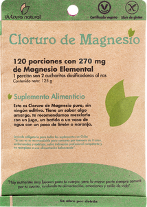 Cloruro de Magnesio – 120 Porciones | 270 mg Magnesio Elemental por porción