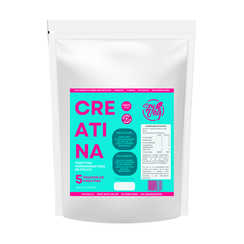 Creatina Monohidratada 300 gr 60 porciones– Fuerza y potencia sin límites