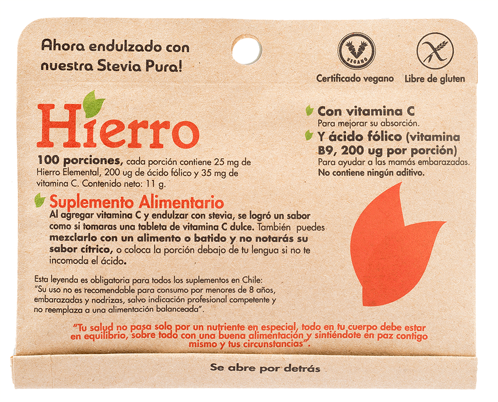 Hierro 25 mg – 100 porciones
