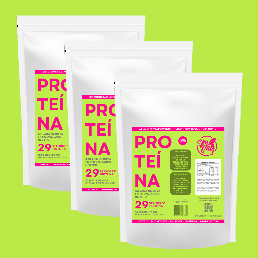 Proteína de soya sin sabor 3 Kg 90 porciones– Más proteína, más ahorro